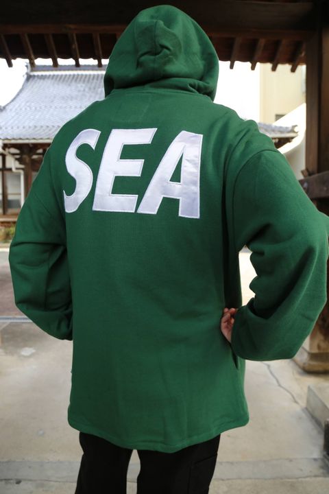 WIND AND SEA SEA BIG ZIP HOODIE"GREEN"(WDS-19A-SW-09) スタイル.2019.11.10.