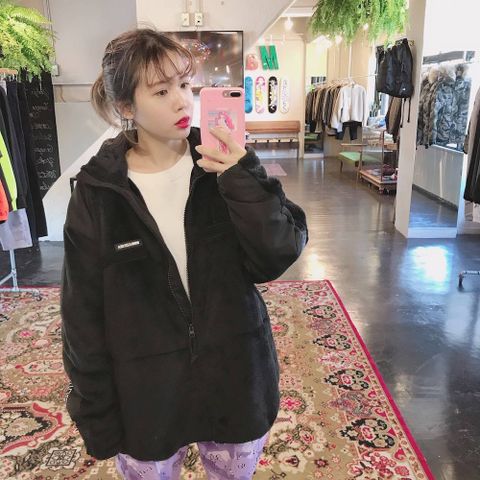 WIND AND SEA  MILITARY FLEECE JACKET"BLACK"style.2019.11.27