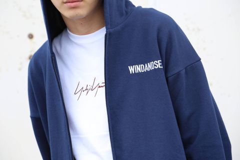WIND AND SEA SEA BIG ZIP HOODIE"NAVY"(WDS-19A-SW-09) スタイル.2019.11.10.
