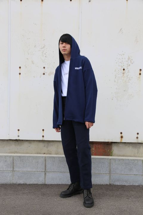 WIND AND SEA SEA BIG ZIP HOODIE"NAVY"(WDS-19A-SW-09) スタイル.2019.11.10.