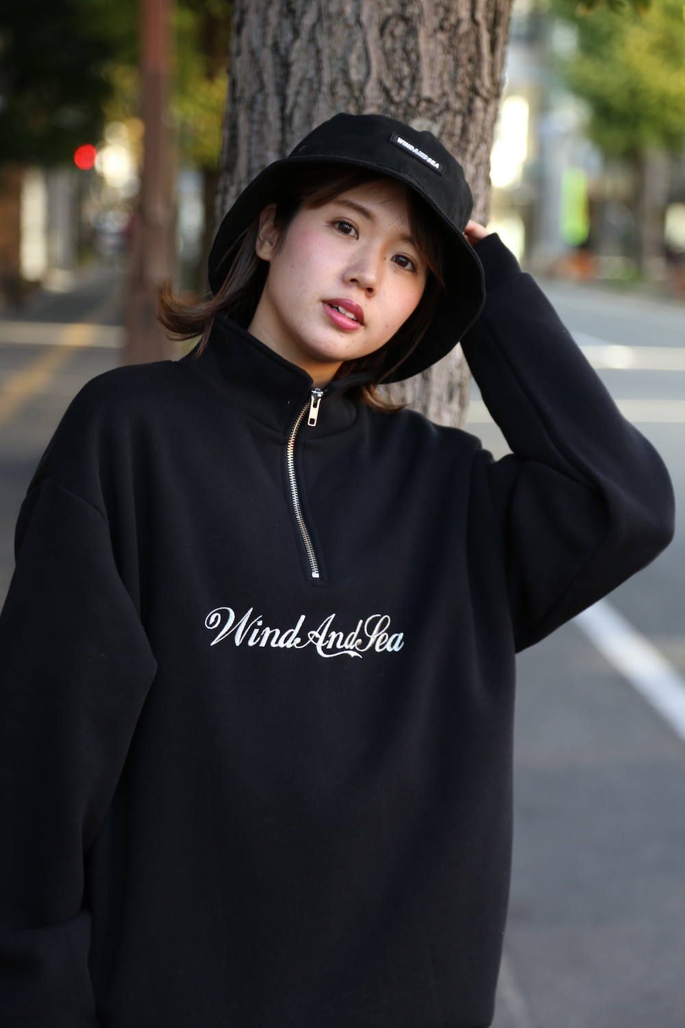 WIND AND SEA HALF ZIP SWEAT SHIRT