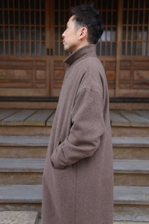 Dulcamara ラムビーバーBIGコート"BROWN"スタイル2019.11.26.