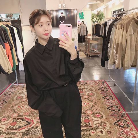 JieDa   TRENCH SHIRT (BLACK) style.2019.11.24
