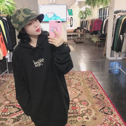 WIND AND SEA  GLITTER WDS HOODIE"BLACK"style.2019.11.30