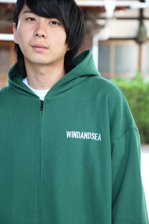 WIND AND SEA SEA BIG ZIP HOODIE"GREEN"(WDS-19A-SW-09) スタイル.2019.11.10.