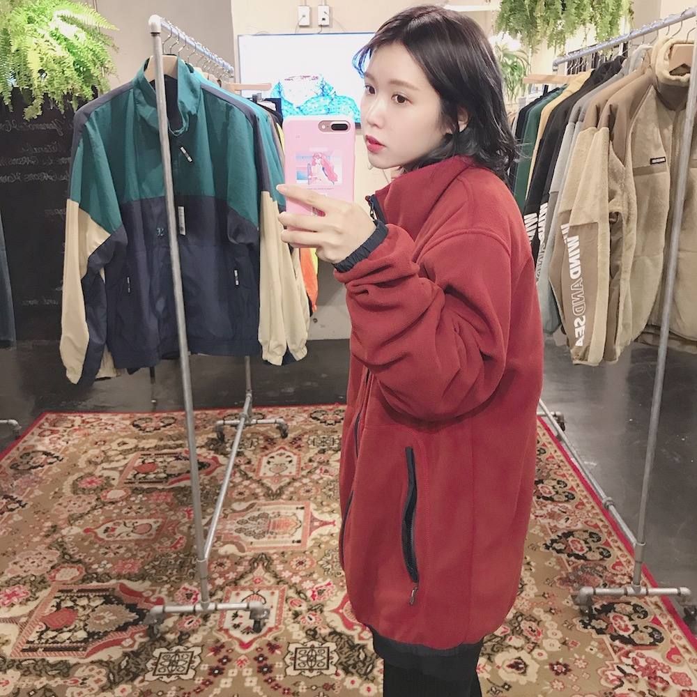 WIND AND SEA  WDS SWITCH FLEECE BLOUSON"BURGUNDY"style.2019.11.30