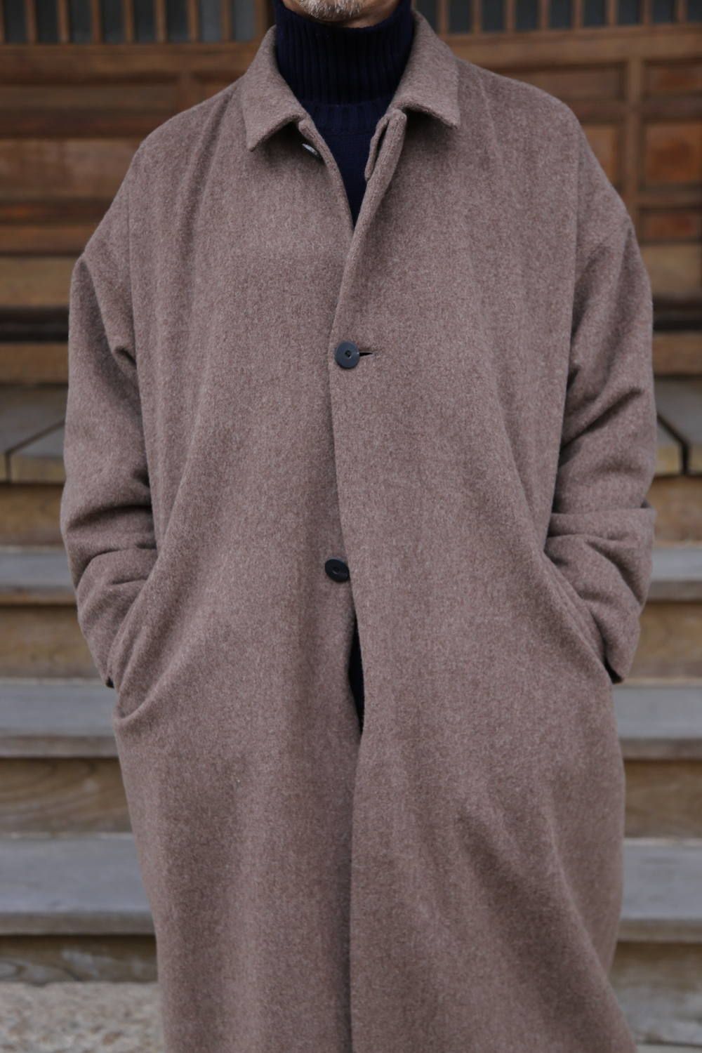 Dulcamara ラムビーバーBIGコート"BROWN"スタイル2019.11.26.