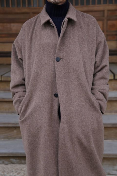 Dulcamara ラムビーバーBIGコート"BROWN"スタイル2019.11.26.