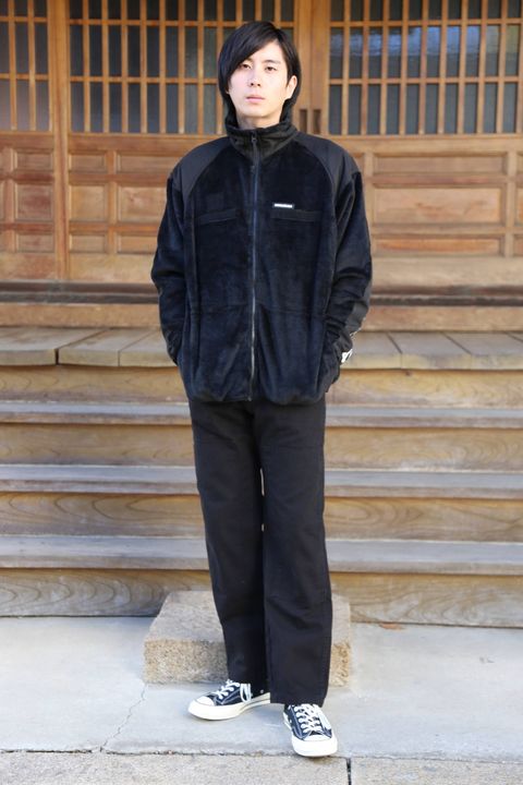 WDS MILITARY FLEECE JACKET"BLACK"style.2019.11.23.