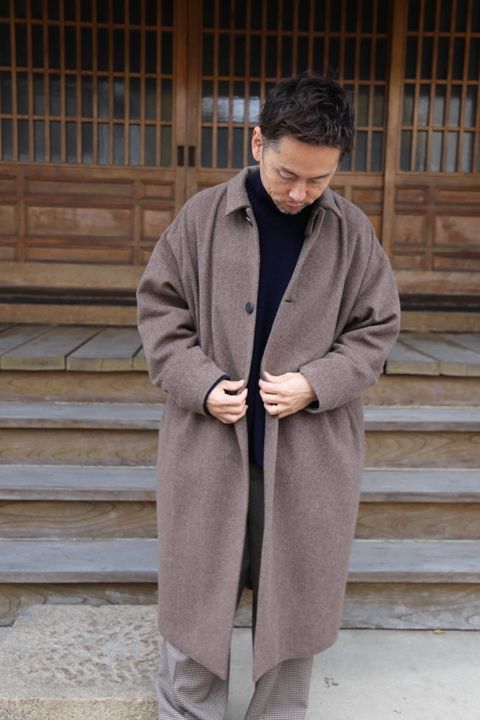 Dulcamara ラムビーバーBIGコート"BROWN"スタイル2019.11.26.