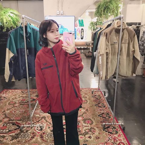 WIND AND SEA  WDS SWITCH FLEECE BLOUSON"BURGUNDY"style.2019.11.30