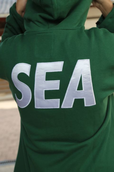 WIND AND SEA SEA BIG ZIP HOODIE"GREEN"(WDS-19A-SW-09) スタイル.2019.11.10.