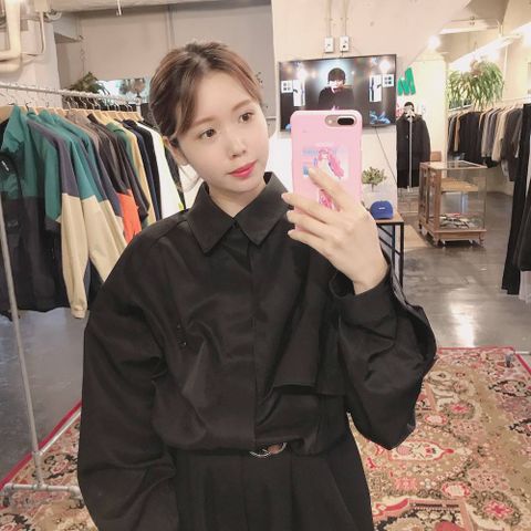 JieDa   TRENCH SHIRT (BLACK) style.2019.11.24