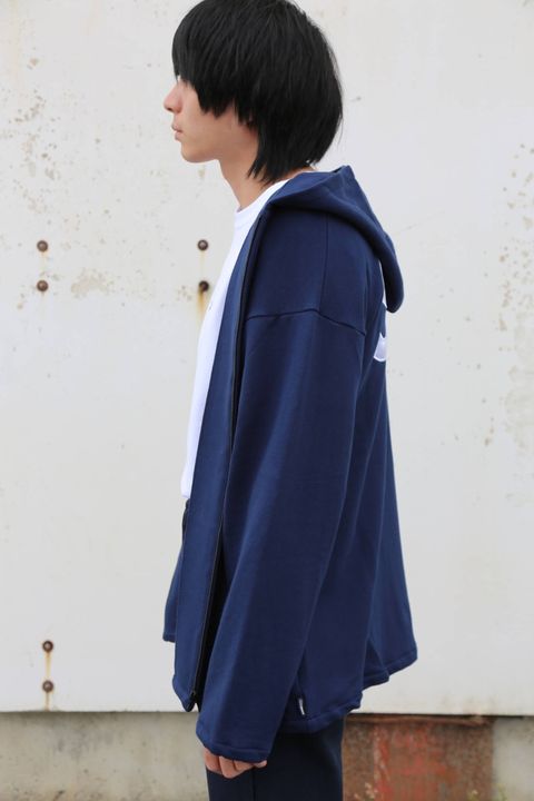 WIND AND SEA SEA BIG ZIP HOODIE"NAVY"(WDS-19A-SW-09) スタイル.2019.11.10.