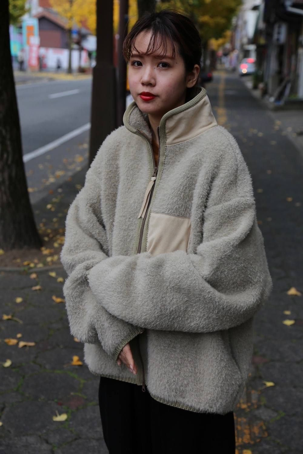 YOKE 3G KNIT FLEECE BLOUSON SAND BEIGE-