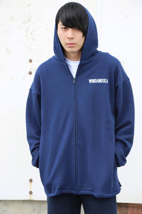 WIND AND SEA SEA BIG ZIP HOODIE"NAVY"(WDS-19A-SW-09) スタイル.2019.11.10.