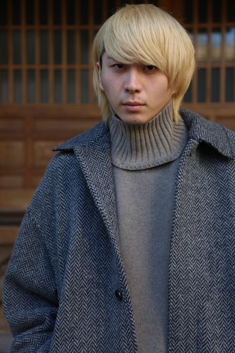 YOKE DOUBLE JQUARD KNIT BAL COLLAR COAT style.2019.11.4