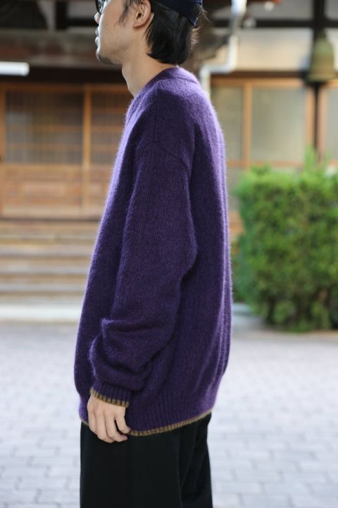 YOKE(ヨーク) DOUBLE JQUARD KNIT BAL COLLAR COAT"BLACK"Style.2019.11.5.
