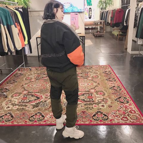 WIND AND SEA  WDS SWITCH FLEECE PANTS"OLIVE"style.2019.11.30