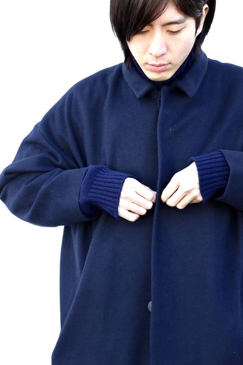 Dulcamara ラムビーバーBIGコート"NAVY"スタイル.2019.12.7.