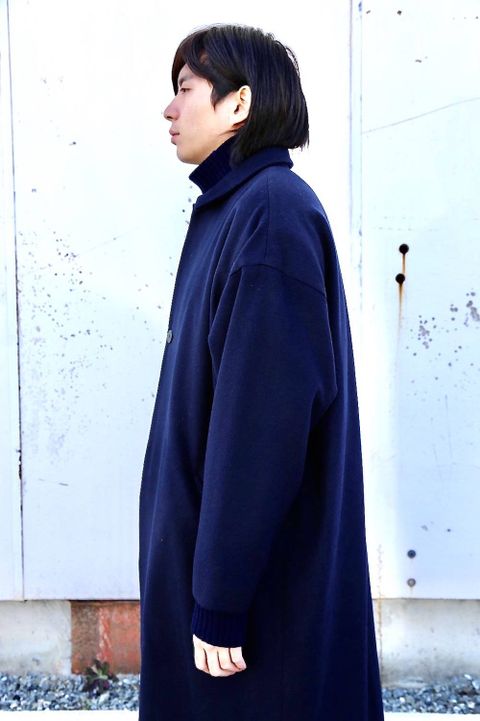 Dulcamara ラムビーバーBIGコート"NAVY"スタイル.2019.12.7.
