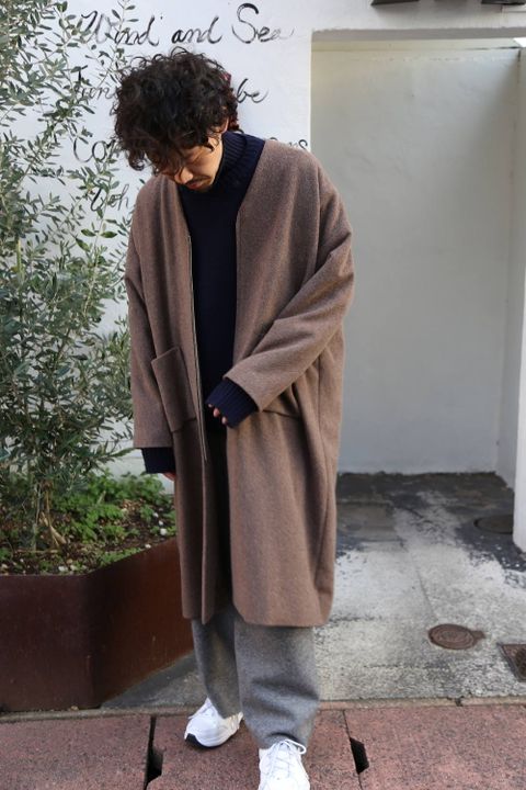 Dulcamara ラムビーバーレイヤードBigコート"BROWN"Style.2019.12.4.