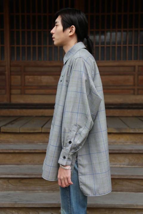 JieDa CHECK OVER SHIRT "GLEN CHECK"style.2019.12.22