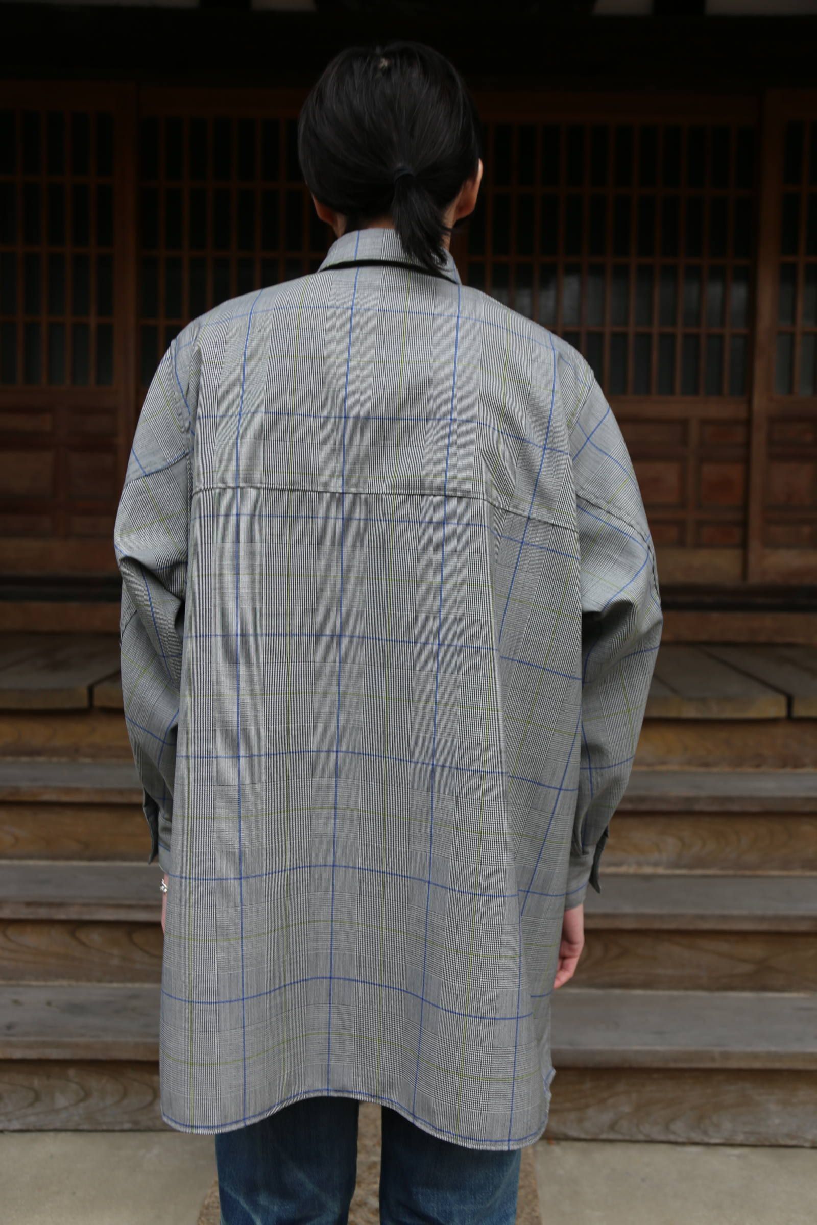 JieDa CHECK OVER SHIRT "GLEN CHECK"style.2019.12.22