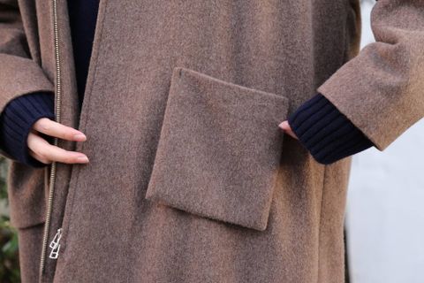 Dulcamara ラムビーバーレイヤードBigコート"BROWN"Style.2019.12.4.