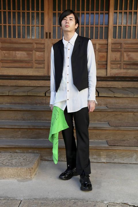 sulvam  Gaba gillet(SL-V01-100)"BLACK"スタイル .2019.12.15.