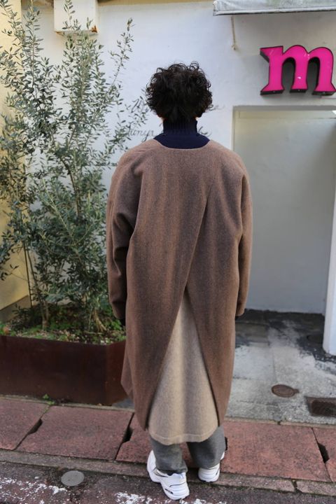 Dulcamara ラムビーバーレイヤードBigコート"BROWN"Style.2019.12.4.