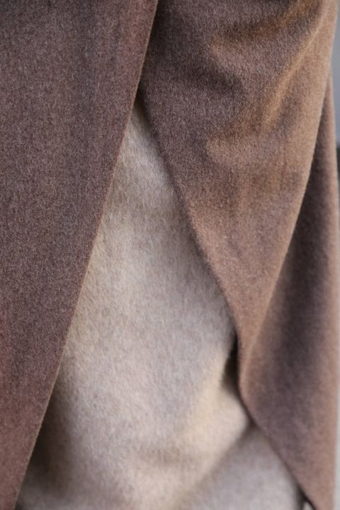 Dulcamara ラムビーバーレイヤードBigコート"BROWN"Style.2019.12.4.
