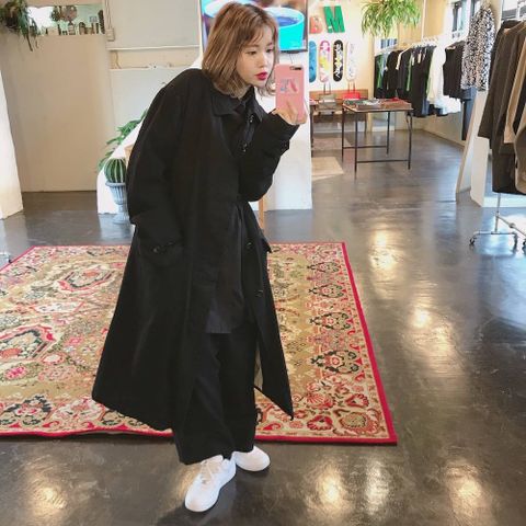 COMME des GARCONS HOMME ウールサージコート"BLACK"style.2019.12.27
