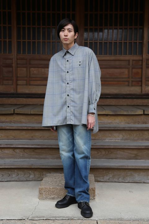JieDa CHECK OVER SHIRT "GLEN CHECK"style.2019.12.22