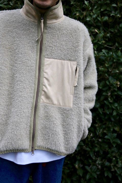 YOKE(ヨーク)3G KNIT FLEECE BLOUSON"SAND BEIGE"Style.2019.12.2.