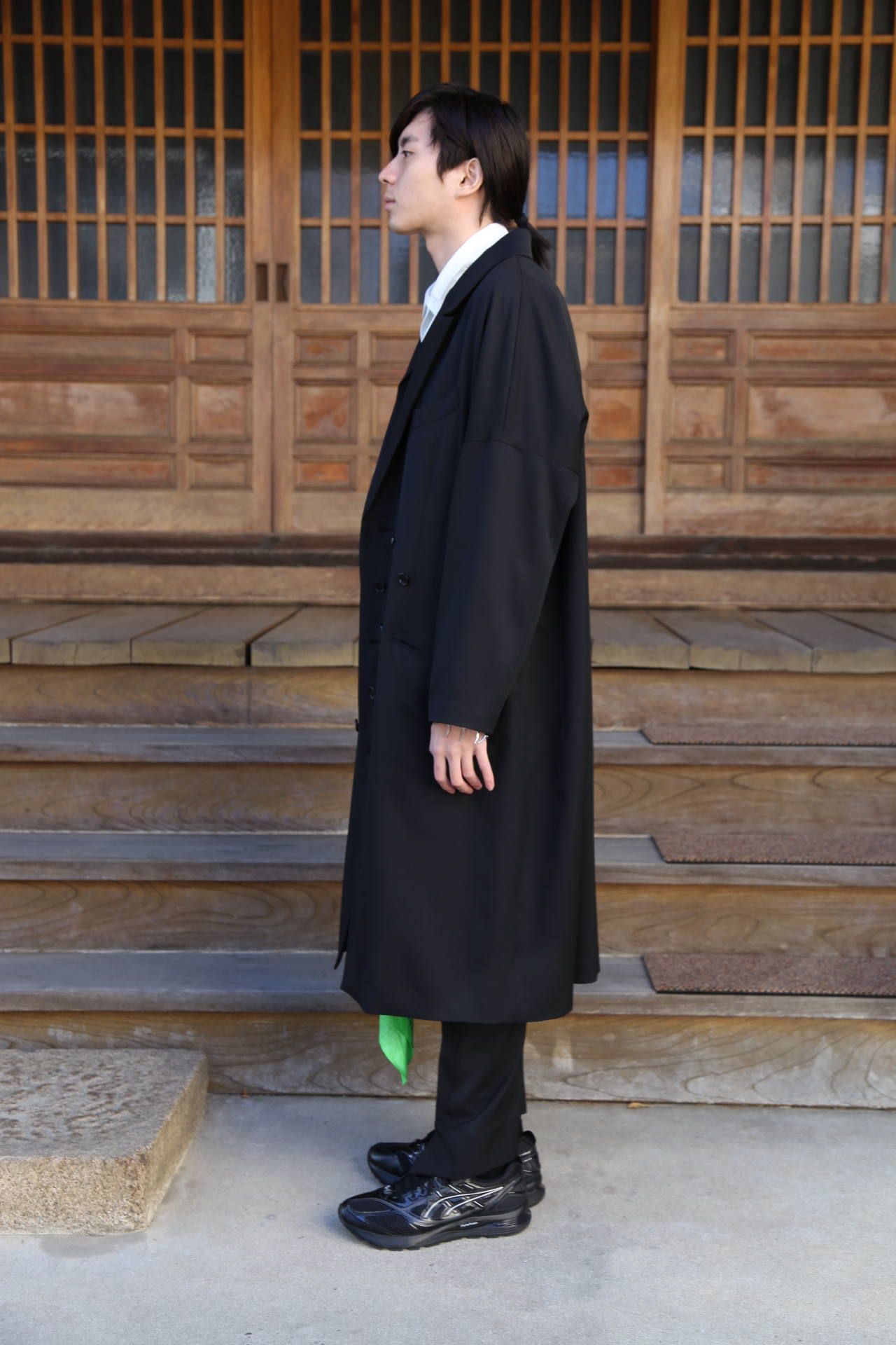 sulvam Button's over coat スタイル.2019.12.15.
