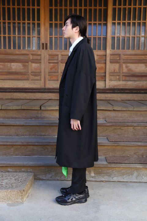 sulvam Button's over coat スタイル.2019.12.15.