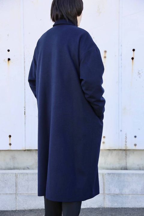 Dulcamara ラムビーバーBIGコート"NAVY"スタイル.2019.12.7.