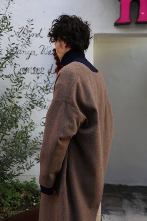 Dulcamara ラムビーバーレイヤードBigコート"BROWN"Style.2019.12.4.