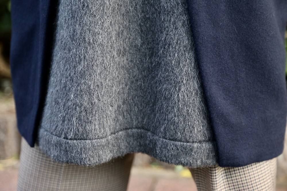 DulcamaraラムビーバーレイヤードBigコート"NAVY"style.12.3.