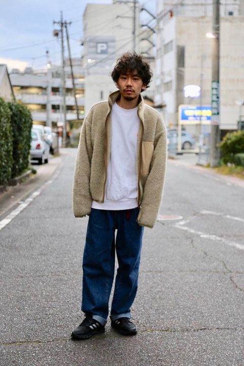 YOKE(ヨーク)3G KNIT FLEECE BLOUSON"SAND BEIGE"Style.2019.12.2.