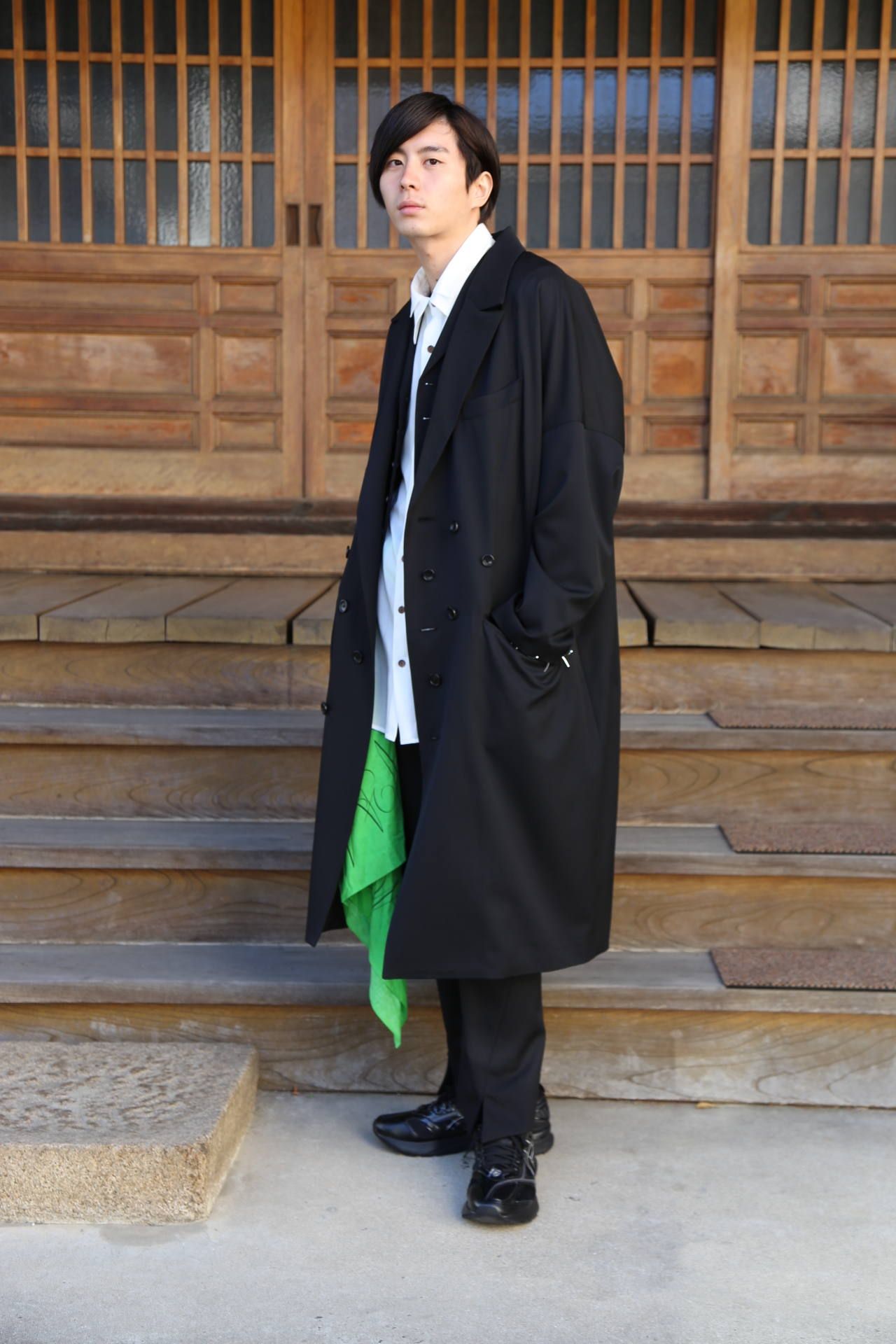 sulvam Button's over coat スタイル.2019.12.15.