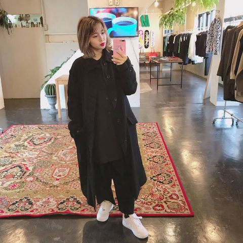 COMME des GARCONS HOMME ウールサージコート"BLACK"style.2019.12.27