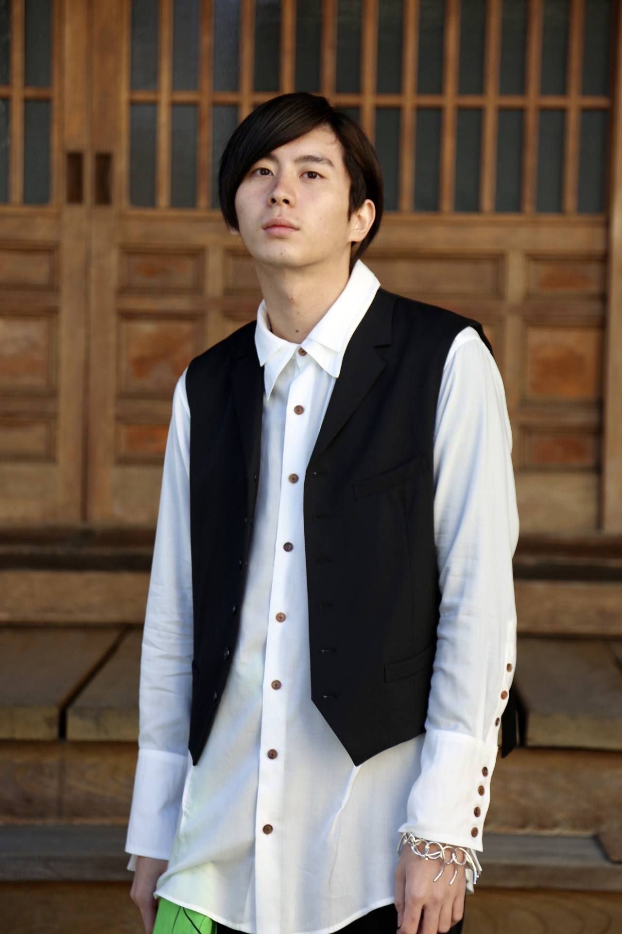sulvam  Gaba gillet(SL-V01-100)"BLACK"スタイル .2019.12.15.