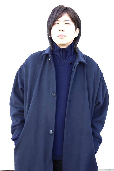 Dulcamara ラムビーバーBIGコート"NAVY"スタイル.2019.12.7.