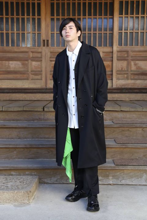 sulvam Button's over coat スタイル.2019.12.15.