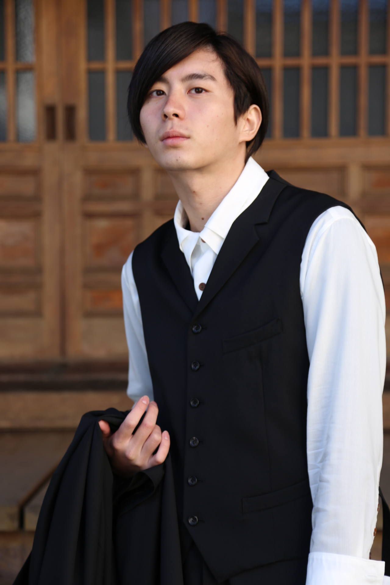 sulvam  Gaba gillet(SL-V01-100)"BLACK"スタイル .2019.12.15.