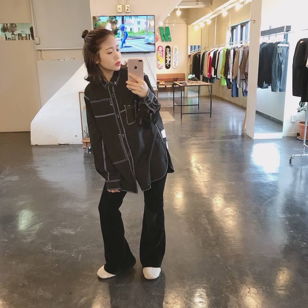 JUNYA WATANABE COMME des GARCONS MAN 綿ブロード×mag culture バッグプリントコラボシャツ