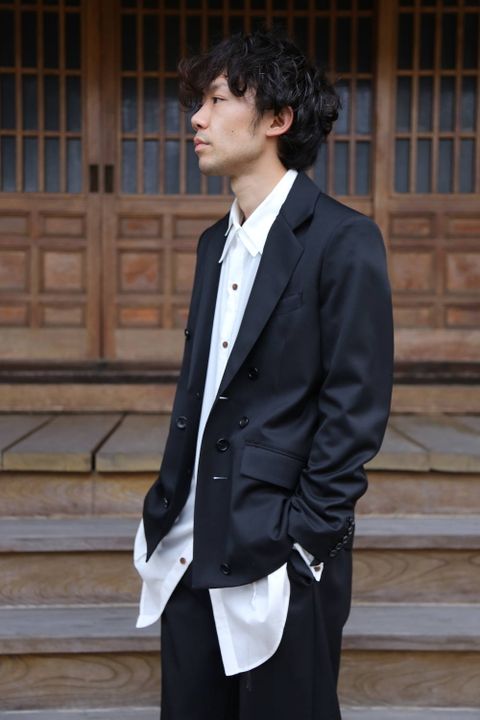 sulvam Button's single JKT& no-tuck flap PT"BLACK"SET UP Style.2020.1.7.