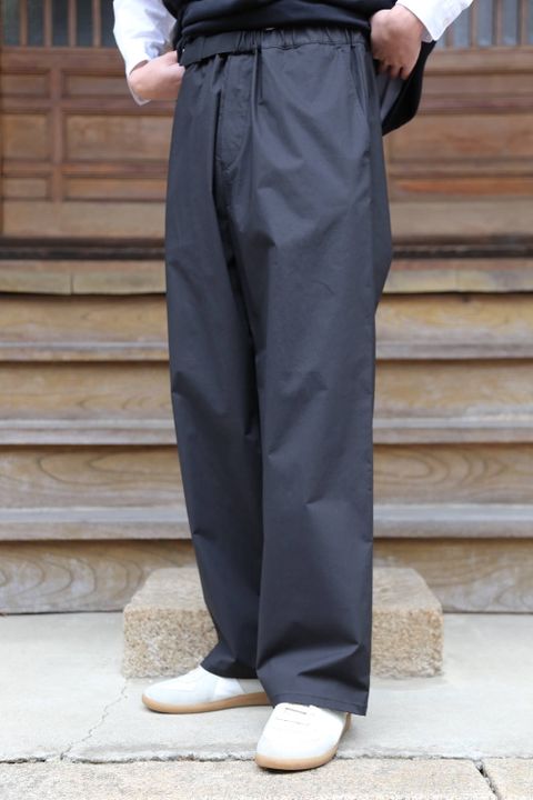 Graphpaper Stretch Typewriter Wide Cook Pants"BLACK"スタイル.2020.1.25.